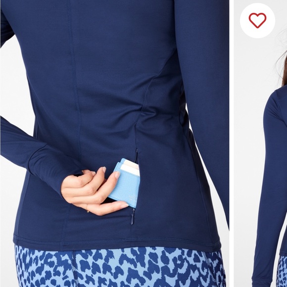 NWT Fabletics Phoenix Long Sleeve Navy Blue Top SOLD OUT! - Picture 9 of 9